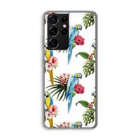 Kleurrijke papegaaien: Samsung Galaxy S21 Ultra Transparant Hoesje
