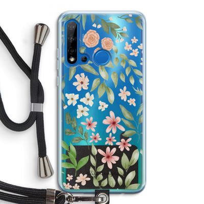 Botanical sweet flower heaven: Huawei P20 Lite (2019) Transparant Hoesje met koord
