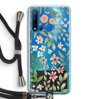 Botanical sweet flower heaven: Huawei P20 Lite (2019) Transparant Hoesje met koord