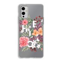 Hello in flowers: OnePlus 9 Transparant Hoesje