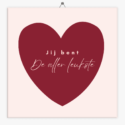 Tekst tegeltje jij bent de aller leukste