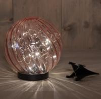 Solar Glazen Bol Roze 15 x 18 cm - Annas collection