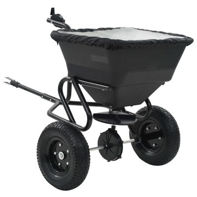 Strooiwagen sleepmodel 45 L 125x74x79 cm PVC en staal