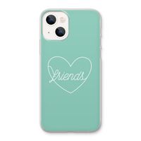 Friends heart pastel: iPhone 13 Transparant Hoesje