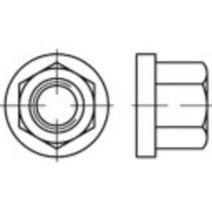 TOOLCRAFT TO-9979116 Zeskantmoeren met flens M22 DIN 6331 Staal 10 stuk(s)