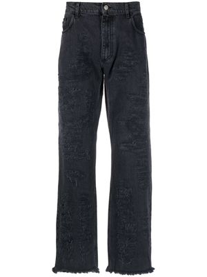 1017 ALYX 9SM jean droit à effet usé - Noir