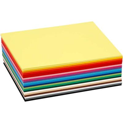 Colortime Gekleurd karton, a6, vel 105x148 mm, 180 gr, diverse kleuren, 120 div vellen/ 1 doos