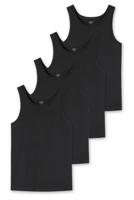 Schiesser hemden Uncover 4-pack zwart Schiesser hemden Uncover 4-pack zwart