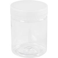 Creativ Company Plastic voorraadpotten, h: 9 cm, d 6,5 cm, 250 ml, 10 stuk/ 1 doos