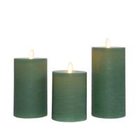 Stompkaars-USB wax d7,5 cm jade set van 3 - Annas collection