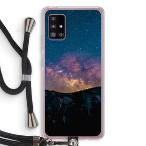 Travel to space: Samsung Galaxy A51 5G Transparant Hoesje met koord