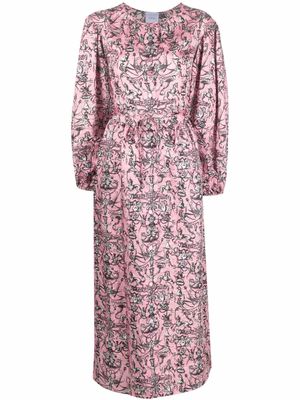 Patou robe-chemise longue imprimée - Rose
