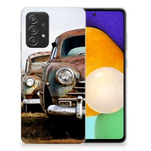 Samsung Galaxy A52 (5G/4G) Siliconen Hoesje met foto Vintage Auto