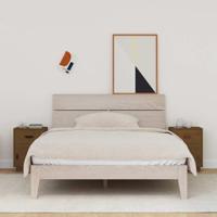 Nachtkastjes 2 st 40x34x55 cm massief grenenhout honingbruin