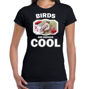 Dieren pestvogel t-shirt zwart dames - birds are cool shirt