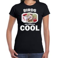 Dieren pestvogel t-shirt zwart dames - birds are cool shirt