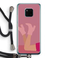 Pink boots: Huawei Mate 20 Pro Transparant Hoesje met koord