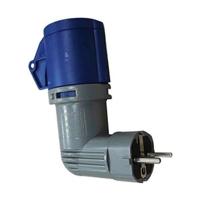 Adapter Solera 904011 Schuko CETAC Blauw Grijs 16 A
