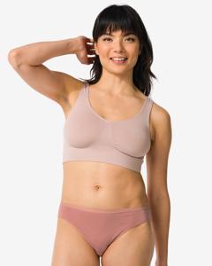 HEMA Damesslips Stretch Katoen - 2 Stuks Lichtbruin (lichtbruin)