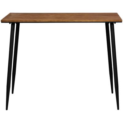 Leen Bakker - Bartafel Milo - Zwart/naturel - 92x120x70 Cm - Grenenhout - Bruin#Zwart