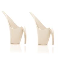 Prosperplast Gieter - 2x - kunststof - creme - 1,5 liter