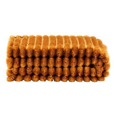 Plaid Zaira - caramel - 130x170 cm - Leen Bakker