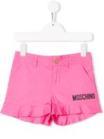 Moschino Kids short à détail de logo - Rose - thumbnail