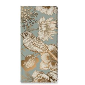 Smart Cover voor Samsung Galaxy S24 Plus Vintage Bird Flowers