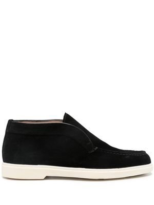 Santoni mocassins en daim - Noir