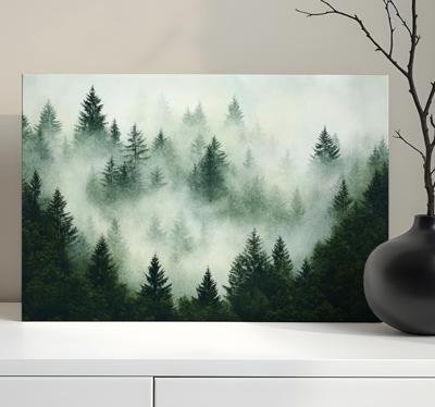 Mistig bos Canvas landschap