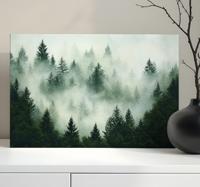 Mistig bos Canvas landschap