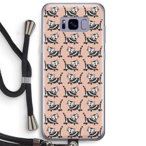 Zwarte poes: Samsung Galaxy S8 Plus Transparant Hoesje met koord