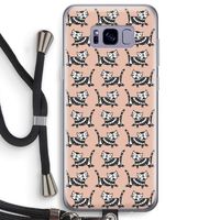 Zwarte poes: Samsung Galaxy S8 Plus Transparant Hoesje met koord