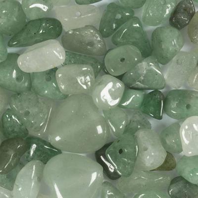 Creativ Company Kristallen kralen, aventurien, d 7-12 mm, gatgrootte 1 mm, ca. 63 stuk, groen, 63 stuk/ 1 doos