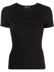 Blumarine t-shirt en coton à logo imprimé - Noir