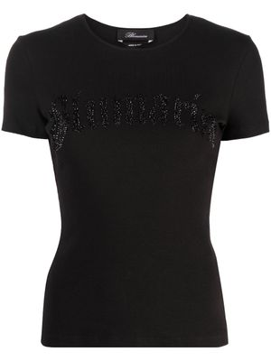 Blumarine t-shirt en coton à logo imprimé - Noir