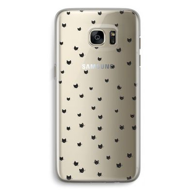 Kleine kattenkopjes: Samsung Galaxy S7 Edge Transparant Hoesje
