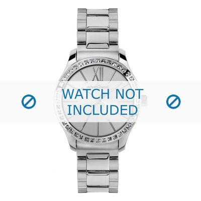 Jacques Lemans horlogeband 1-1841F Staal Zilver