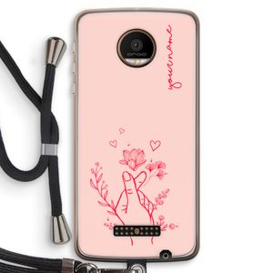 Giving Flowers: Motorola Moto Z Force Transparant Hoesje met koord