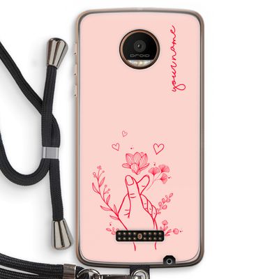 Giving Flowers: Motorola Moto Z Force Transparant Hoesje met koord