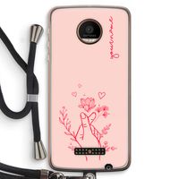 Giving Flowers: Motorola Moto Z Force Transparant Hoesje met koord