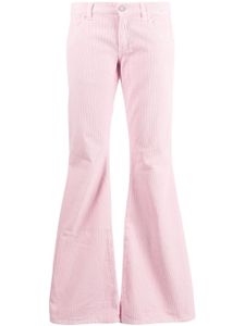 ERL pantalon évasé à taille basse - Rose