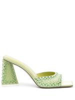 The Attico mules Mini Devon 85 mm à ornements en paillettes - Vert