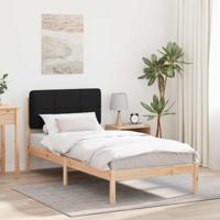 Bedframe met Gevoerd Hoofdgedeelte Zwart 100 x 200 cm