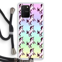 Musketon Unicorn: Samsung Galaxy S10 Lite Transparant Hoesje met koord Musketon Unicorn: Samsung Galaxy S10 Lite Transparant Hoesje met koord