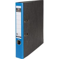 Pergamy ordner, voor ft A4, uit karton, rug van 5 cm, gewolkt blauw