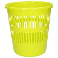 Afvalbak/vuilnisbak/kantoor prullenbak - plastic - groen - 28 cm - thumbnail