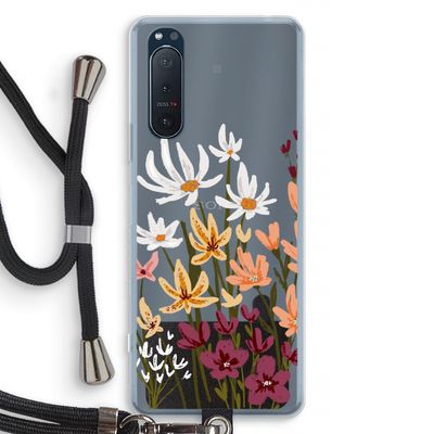 Painted wildflowers: Sony Xperia 5 II Transparant Hoesje met koord