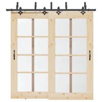 Doos met onderdelen voor schuifdeur 213,5 cm staal zwart Doos met onderdelen voor schuifdeur 213,5 cm staal zwart
