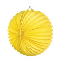 Papieren ballonlampion geel (23 cm) - thumbnail